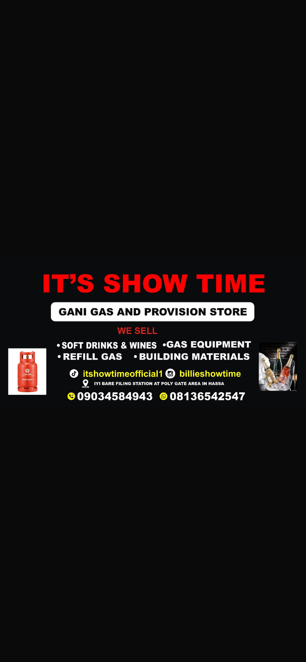 IT’S SHOW TIME Gani Gas and Provision Store original signboard